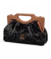 Bolso Pepe Moll 262421 negro en pelo suave con asa rígida