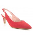 Zapato destalonado color rojo