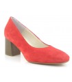 Zapato salón rojo tacón medio