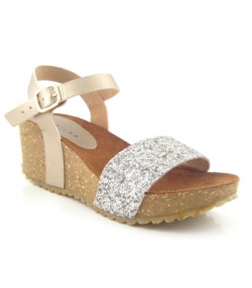 Sandalia Cuña mujer TIZIANA 70017 ORO